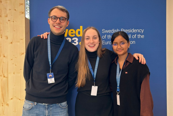 Die Europäischen Jugenddelegierten Cornelius Müller und Fariha Khan waren gemeinsam mit Cäcilia Regner bei der EU-Jugendkonferenz in Växjö, Schweden.