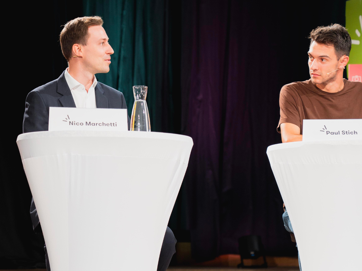 In der Diskussion: Nico Marchetti und Paul Stich